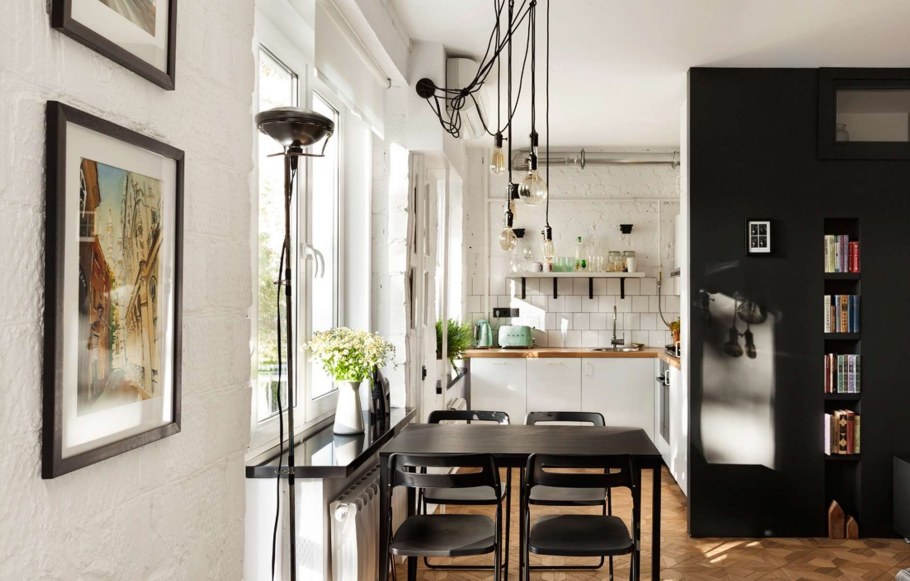 Кухня гостинная 20кв м лофт