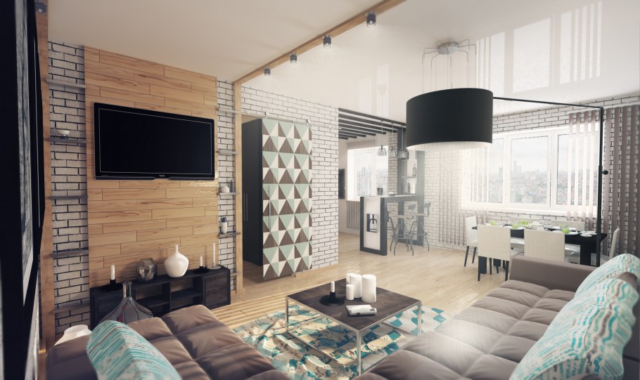 Однушка в стиле лофт 40 кв