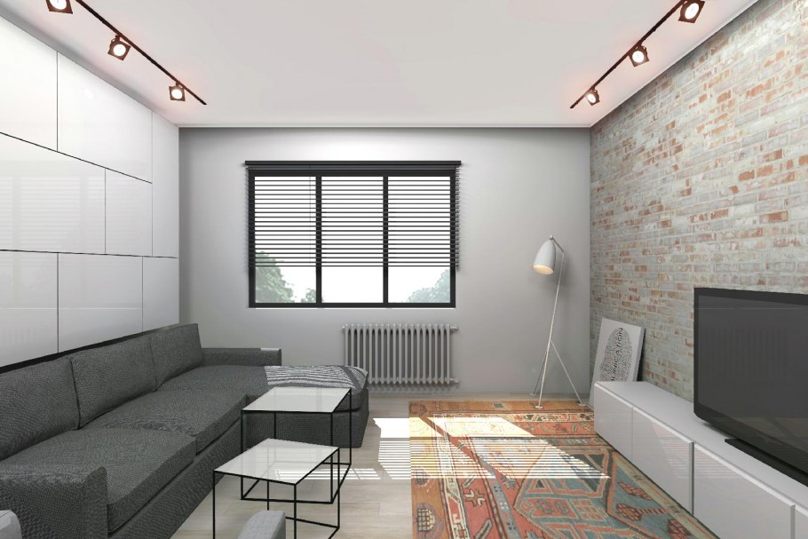 Студия 30 кв в стиле лофт