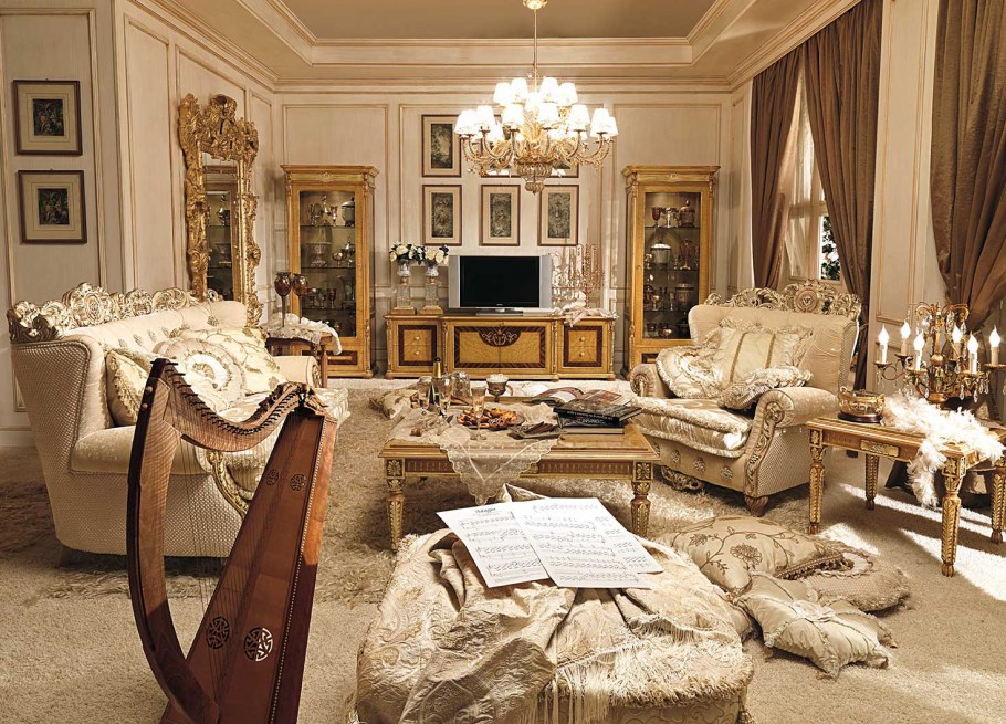 Гостиная элитная светлая