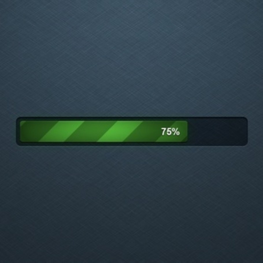 Зелёная полоса загрузки