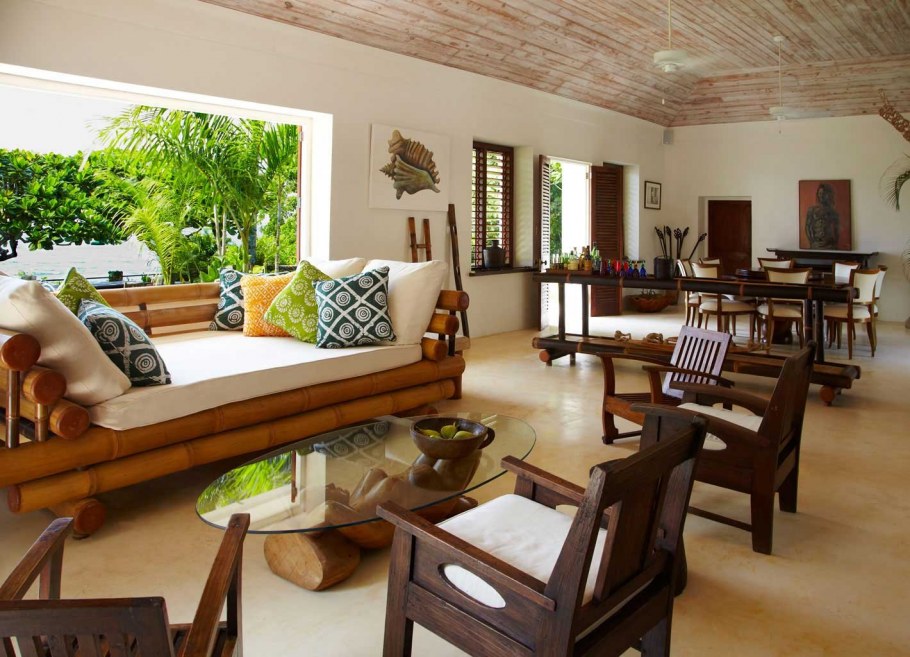 Гостиная в тропическом стиле