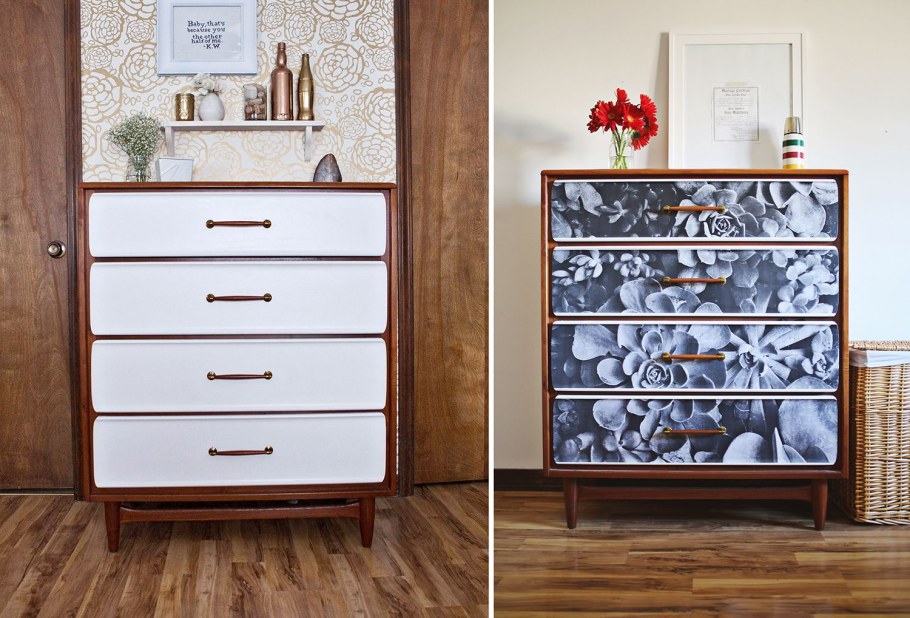 Перекрашенная мебель до и после фото в интерьере