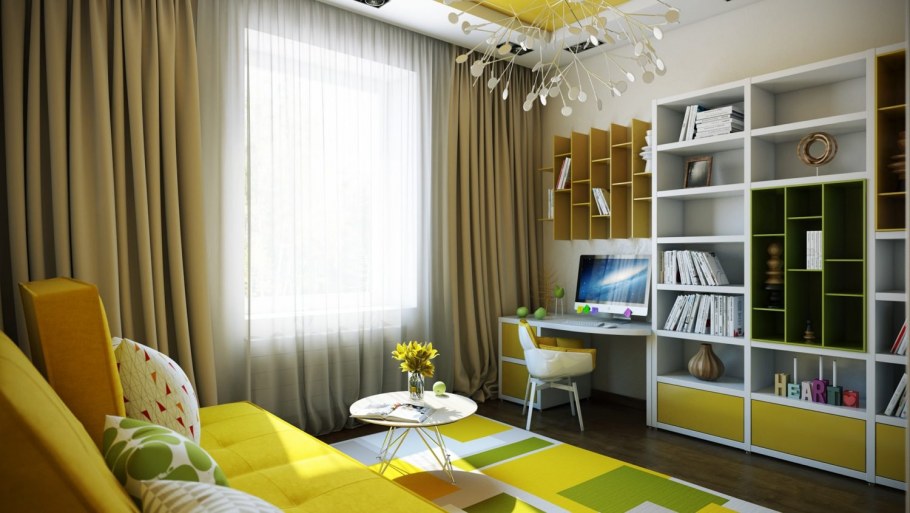 Яркие акценты в интерьере