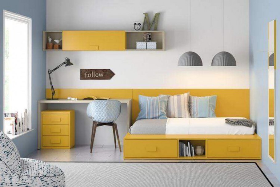 Желтый диван фотообои