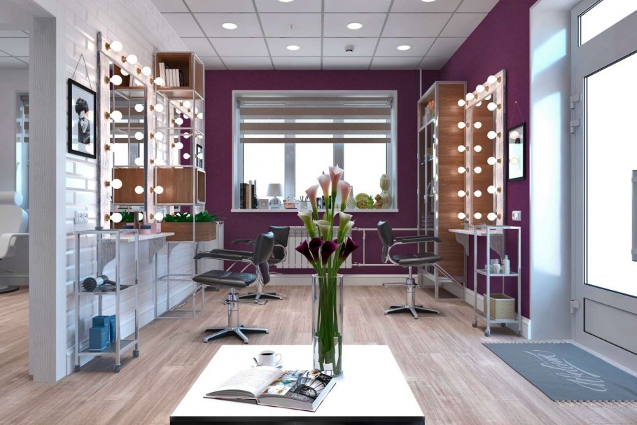 Интерьеры парикмахерских