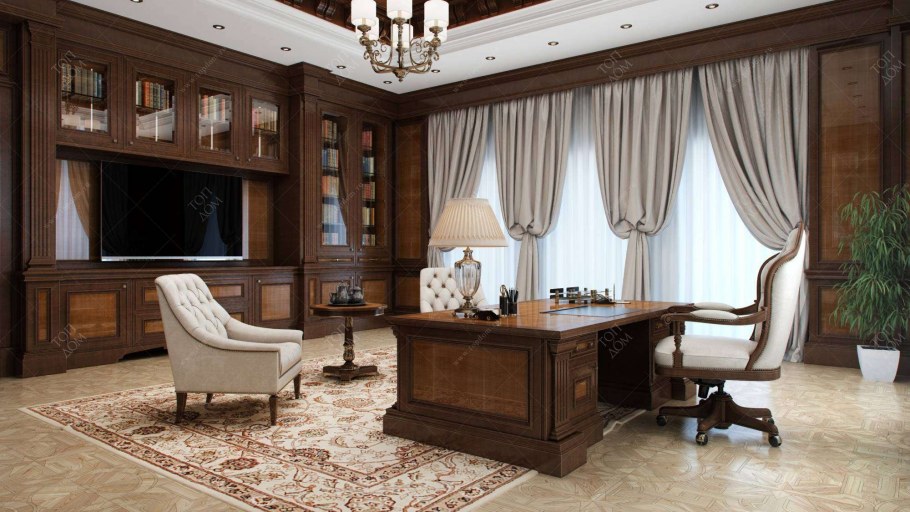 Роскошный интерьер кабинета