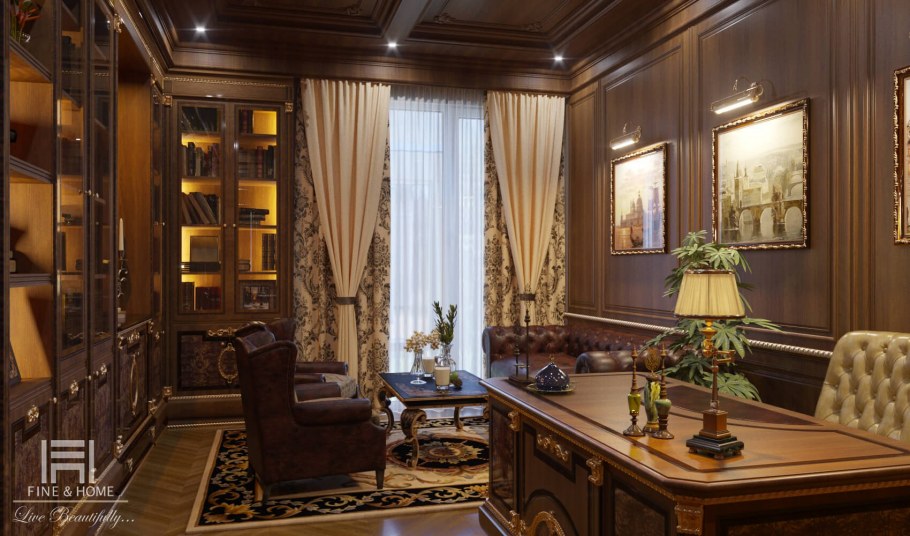 Красивый интерьер кабинета