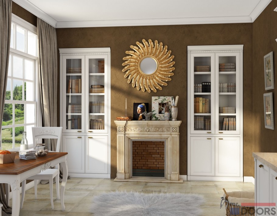 Книжный шкаф Италия массив дерева