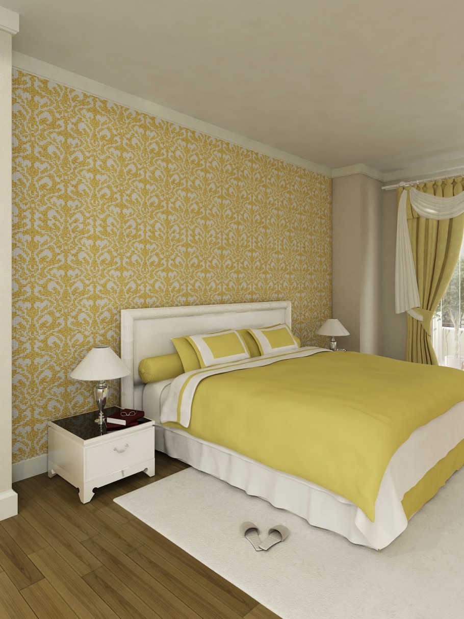 Обои для спальни комбинированные