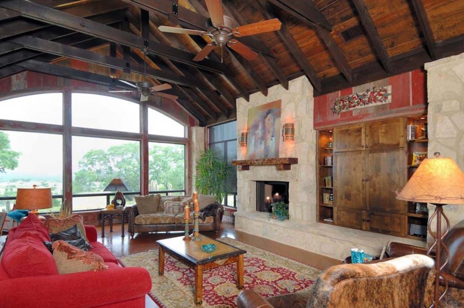 Интерьер ранчо Буша в Техасе