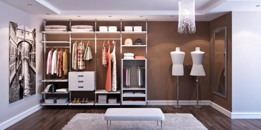 Цвет стен в гардеробной