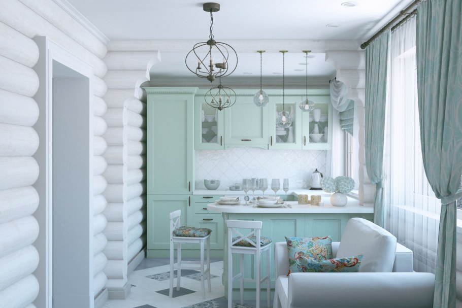 Кухня в загородном доме