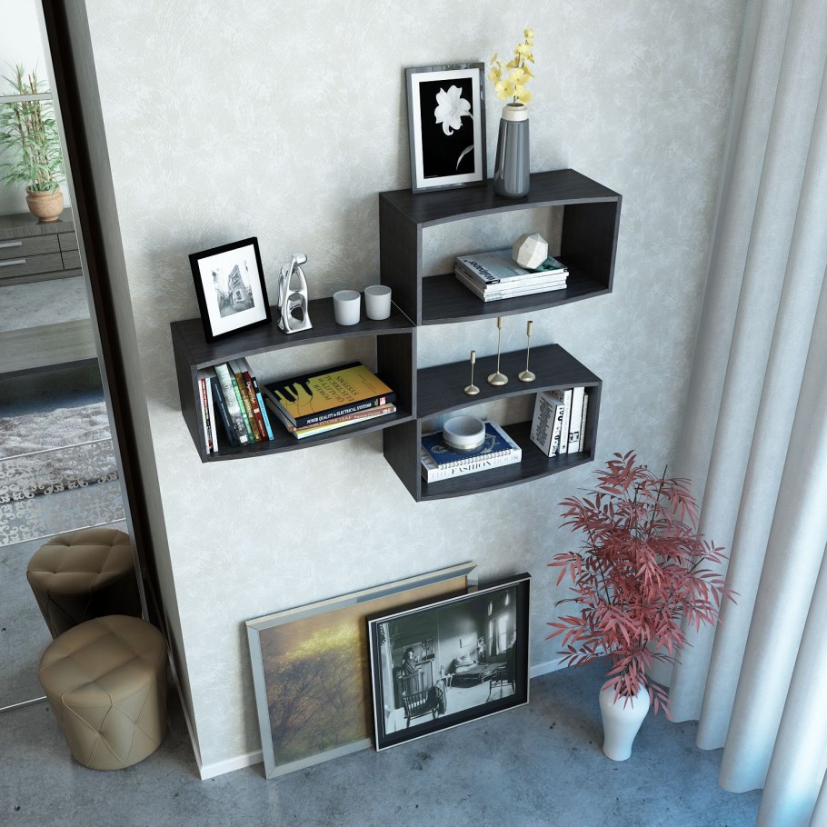 Полка МФ мастер Вэйв-7 венге