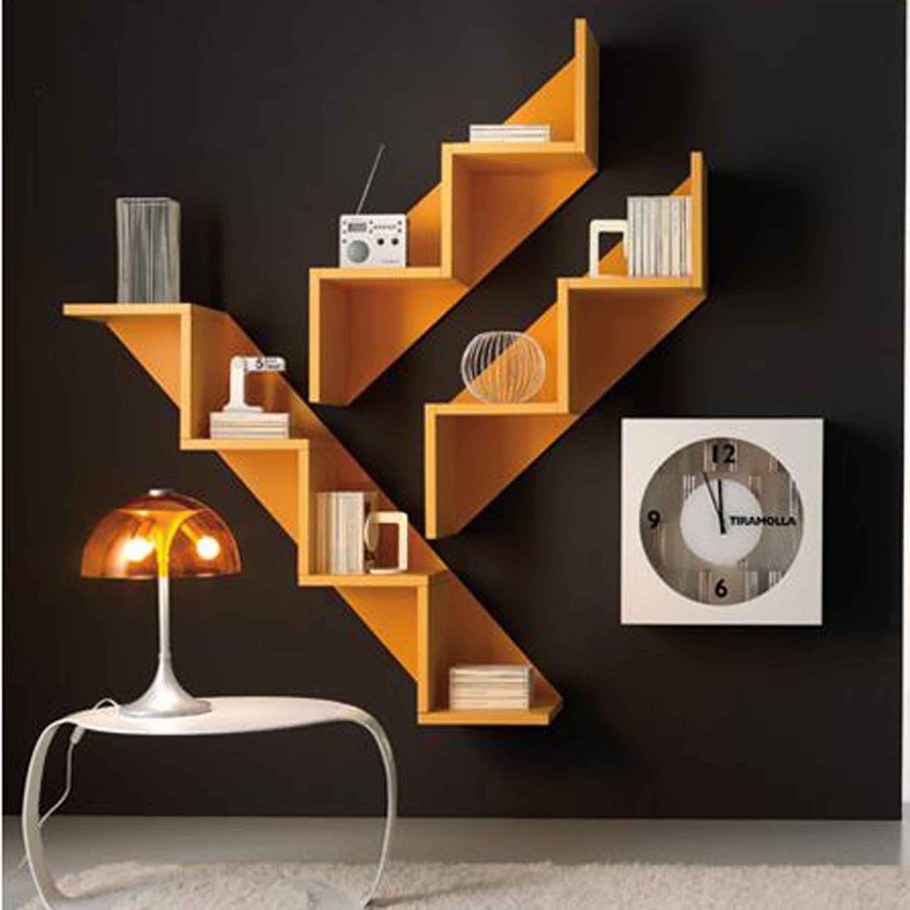 Дизайнерские деревянные полки