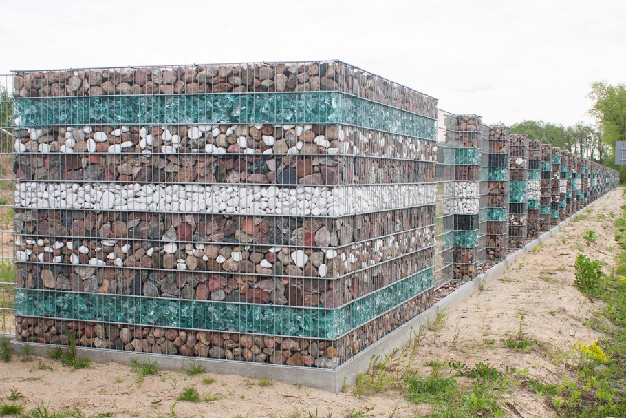 Габионы со стеклом