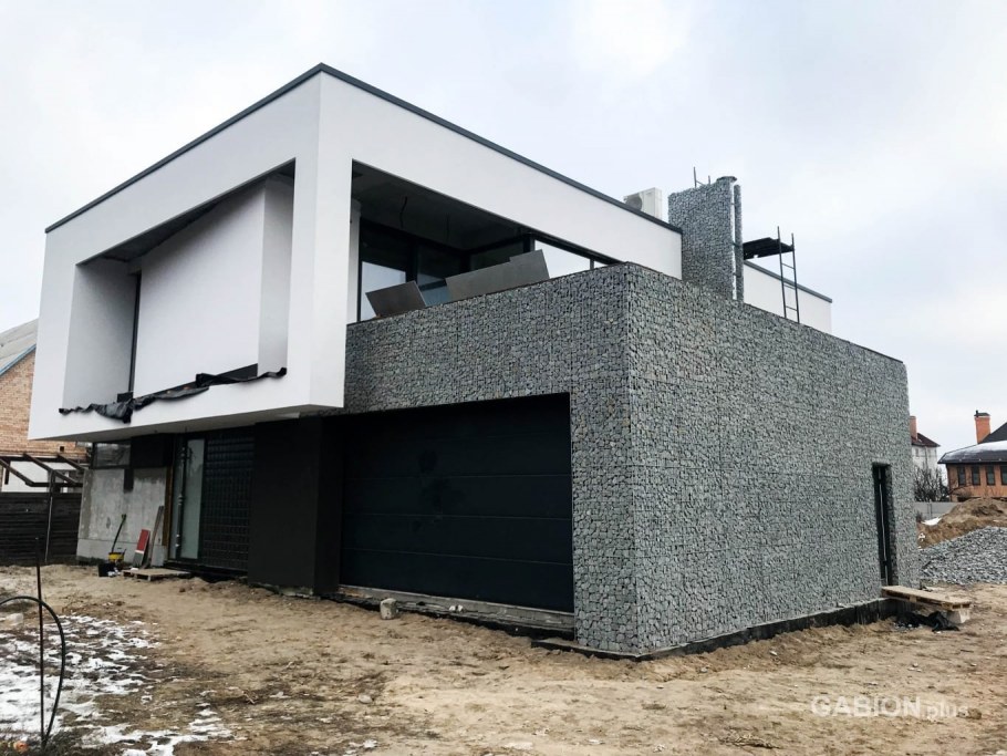 Габионы в отделки зданий