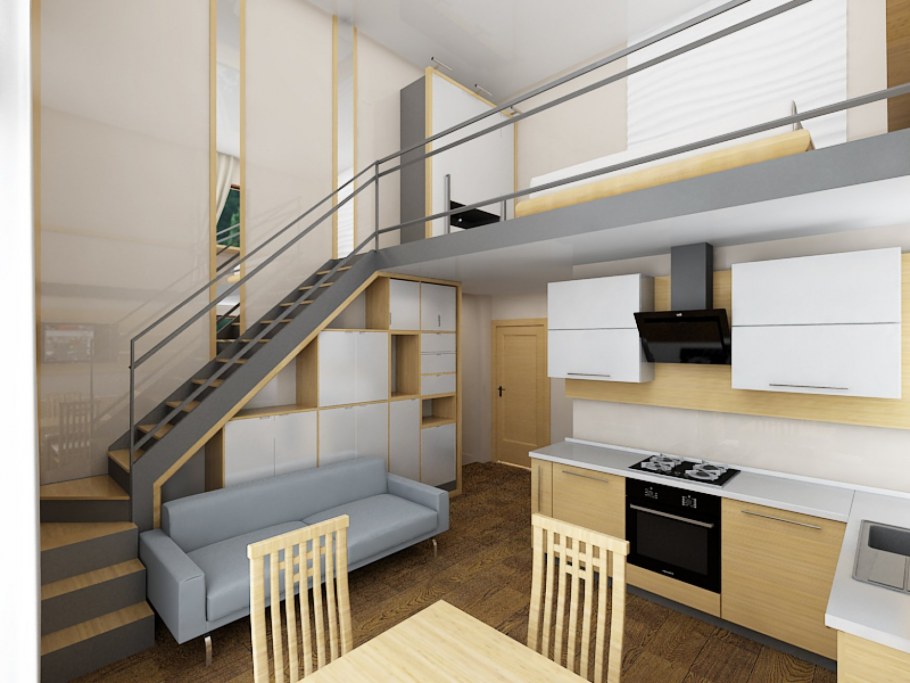 Интерьер двухэтажной квартиры