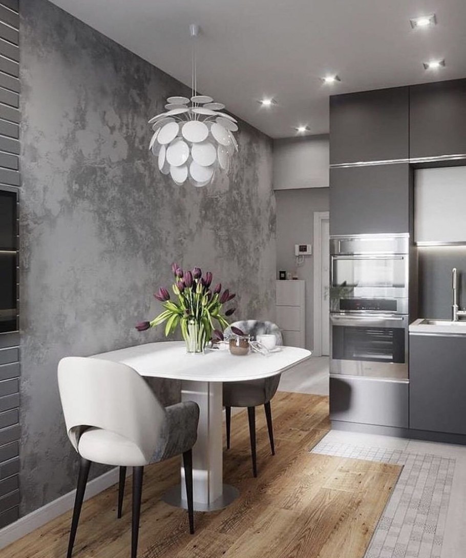 Серая кухня в интерьере
