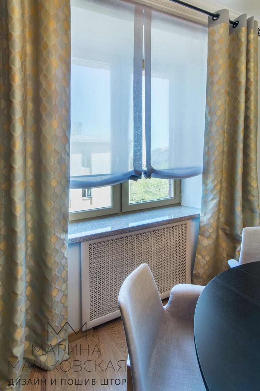 Римская штора с мягкими складками