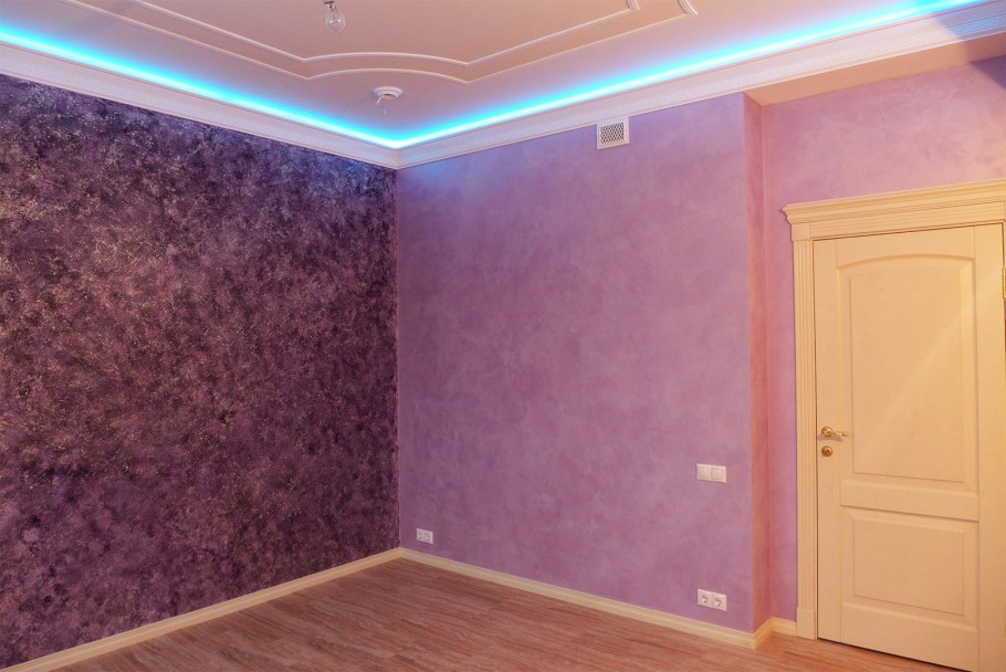 Декор стен жидкими обоями