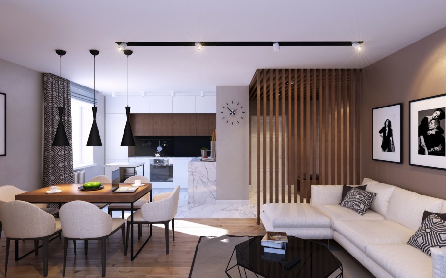 Гостиная в стиле Минимализм 30кв м