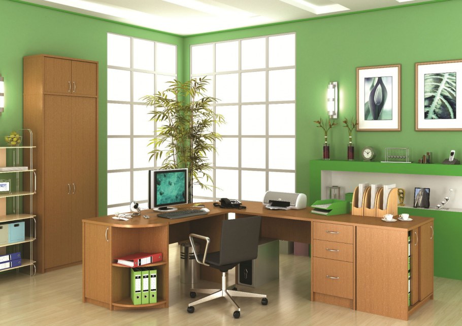 Офисная мебель "Арго" бук+синий