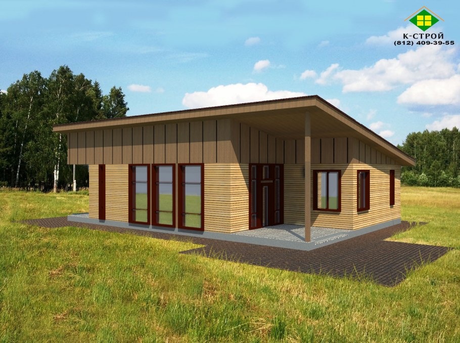 Дом с односкатной крышей проекты до 100 кв.м