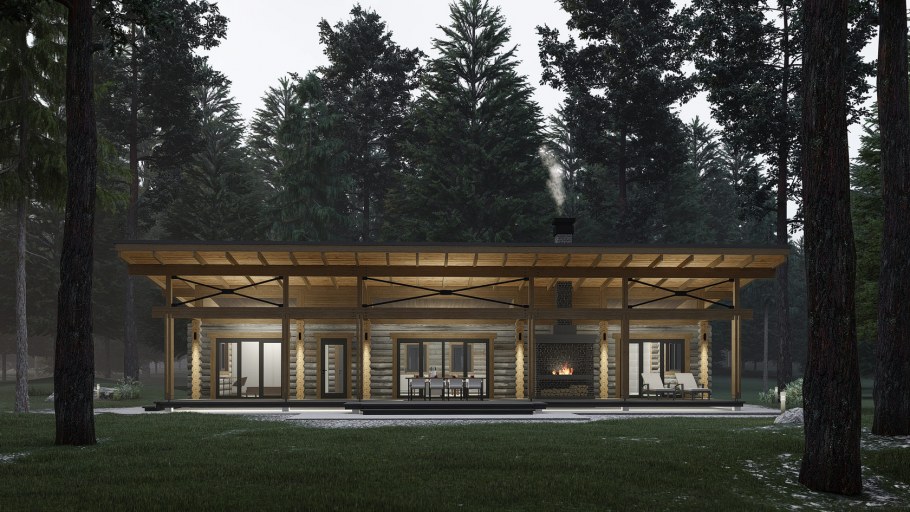 Баня односкатная крыша финский проект