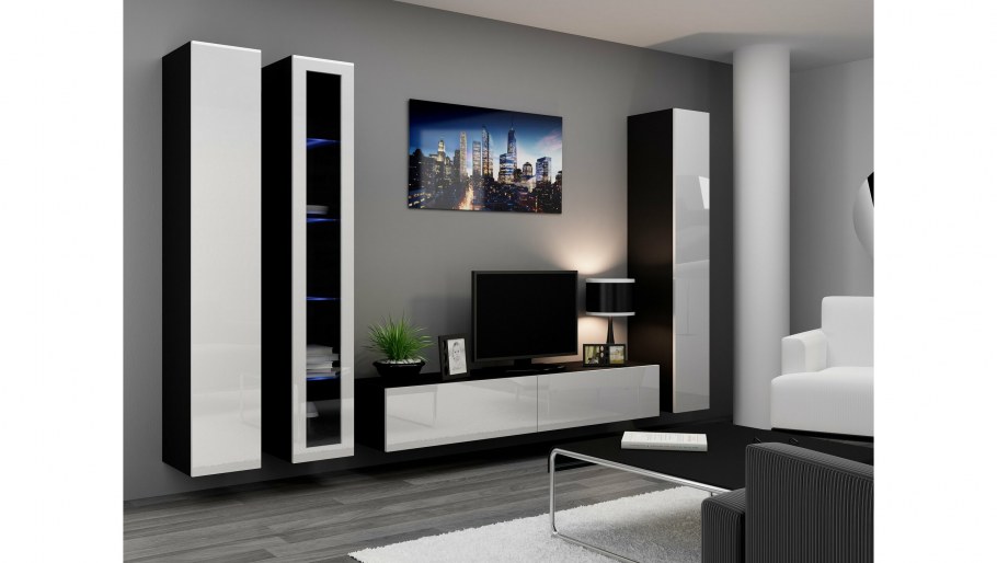 Vigo vi гостиная черный/белый глянец cama