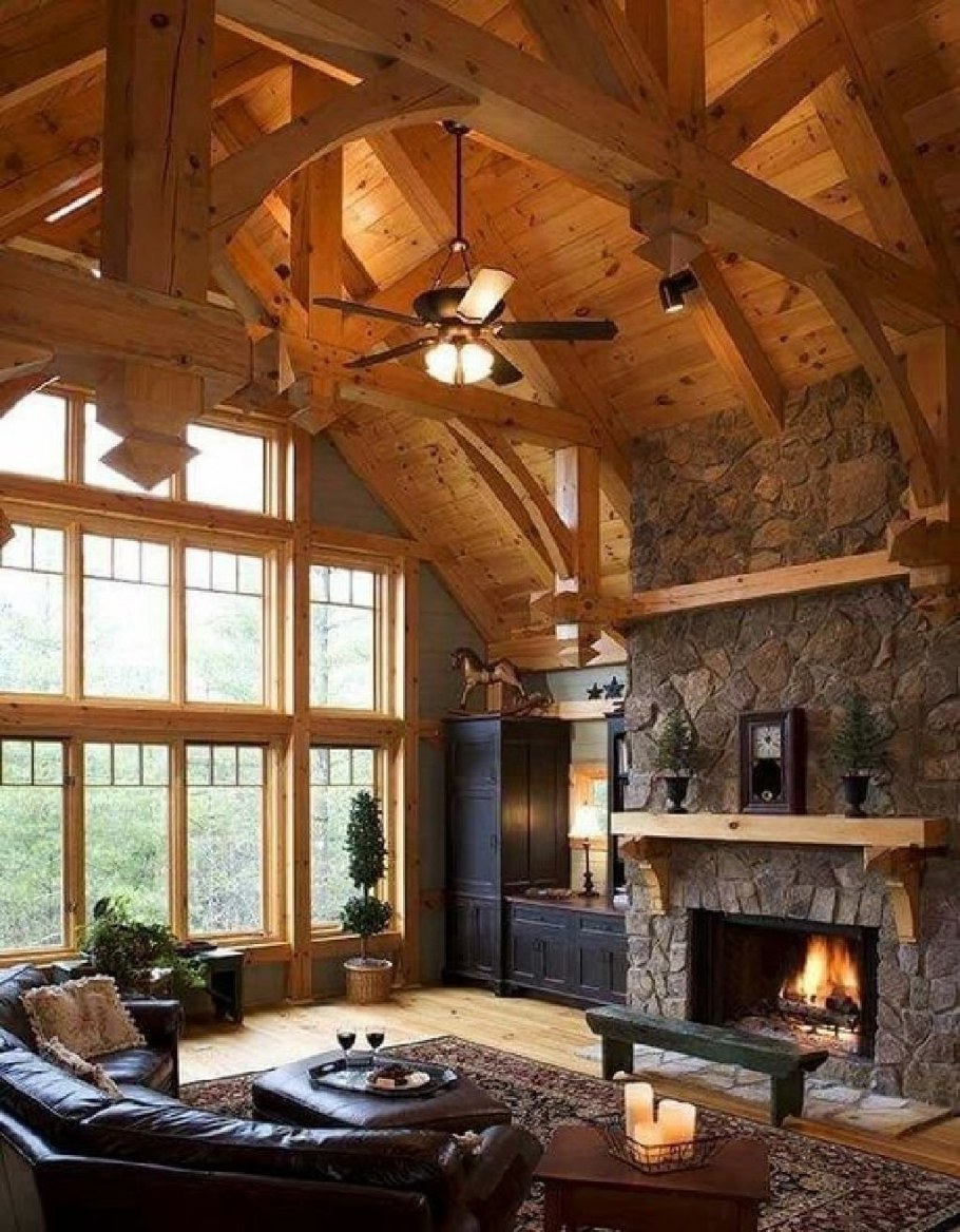 Дом из клееного бруса фахверк