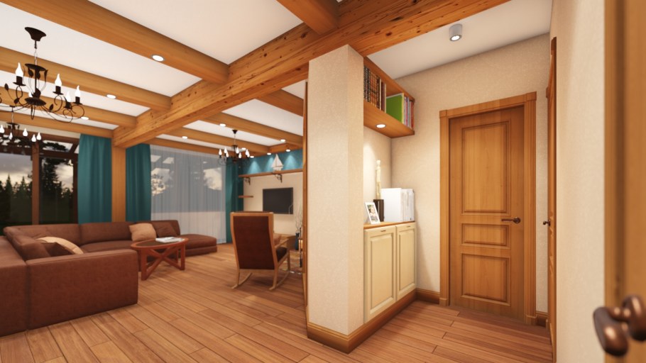 Камин в стиле фахверк