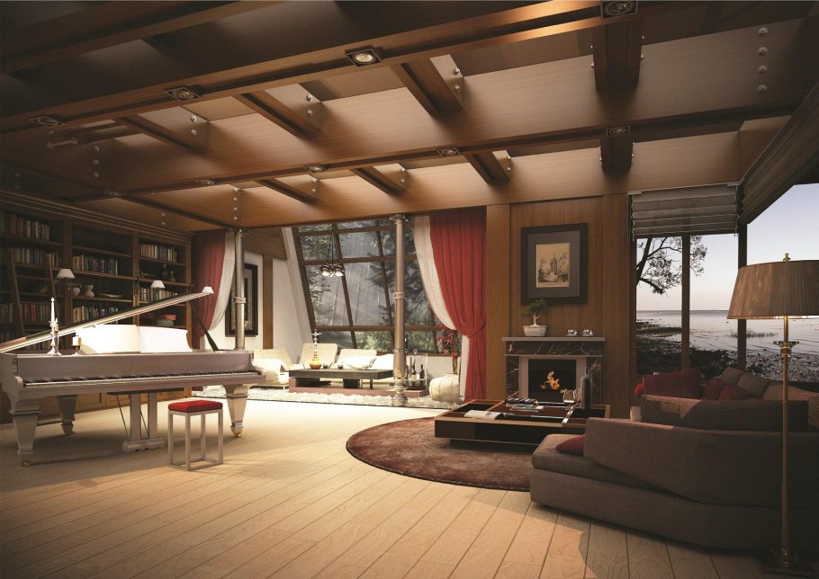 Отделка деревом