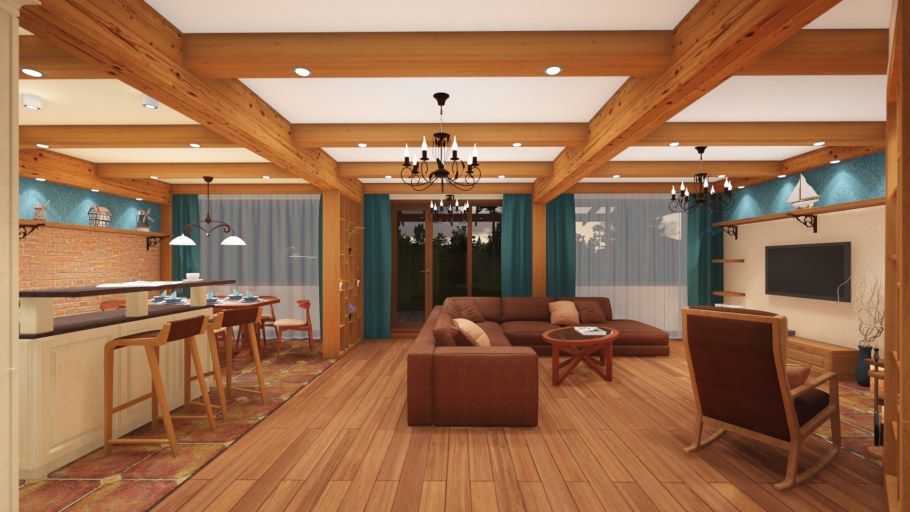 Балки перекрытия в фахверке