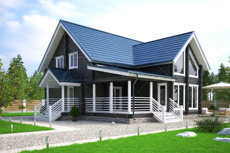 Мансардный дом с террасой