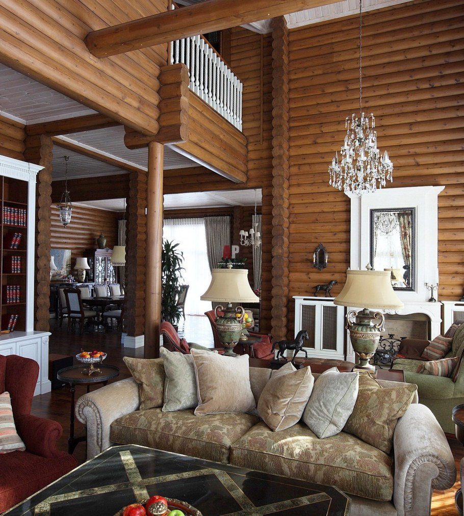 Интерьер в деревянном доме