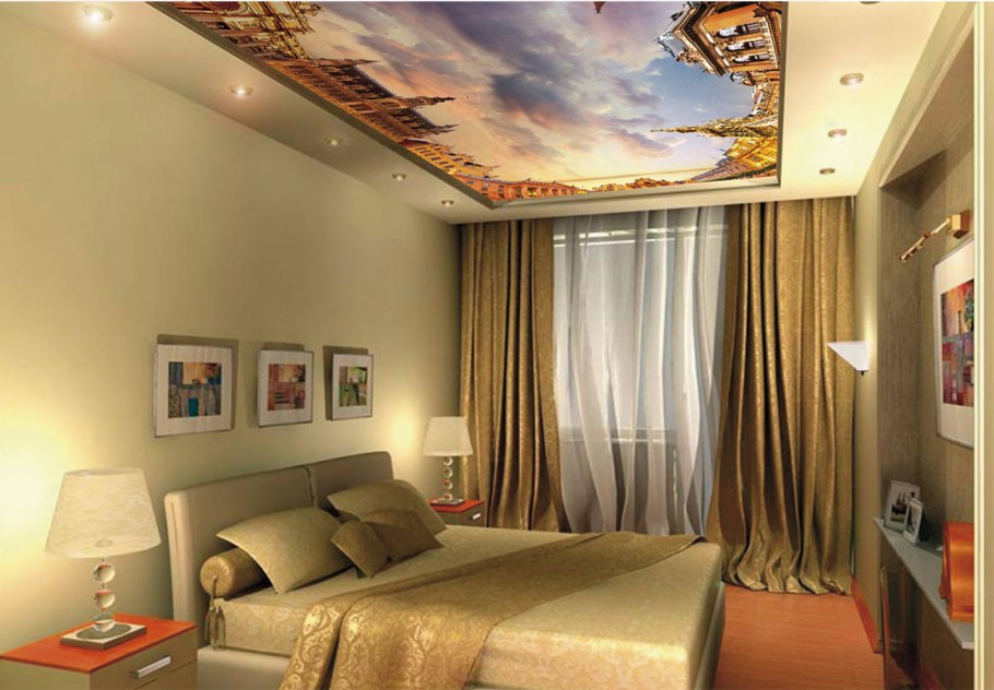 Потолок в маленькой спальне