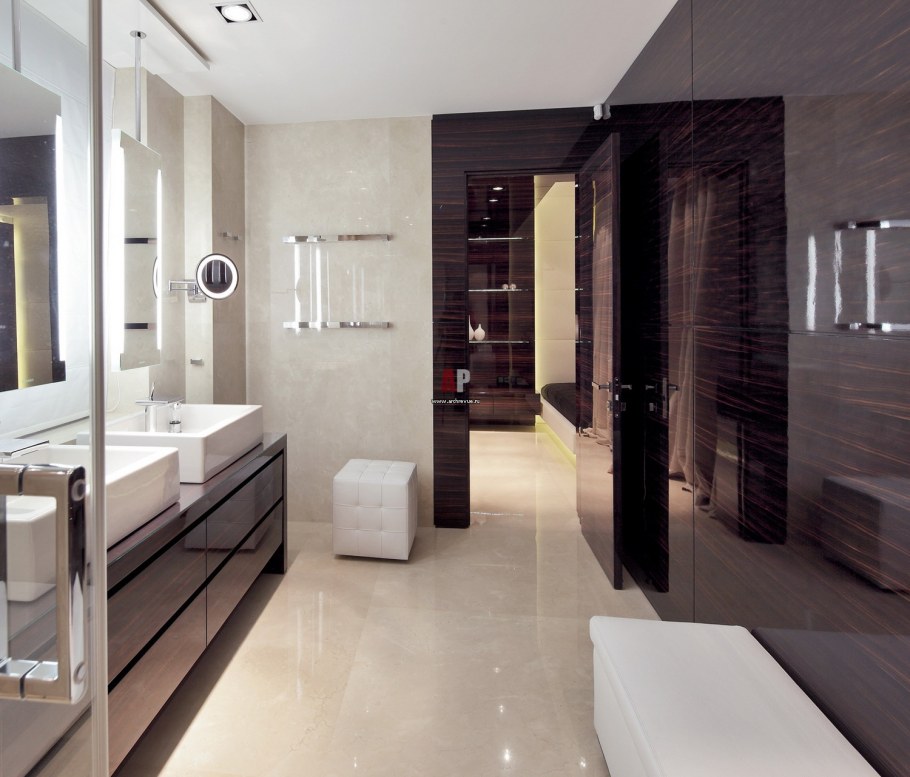 Черная туалетная комната