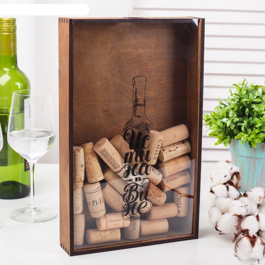 Копилка для винных пробок русские подарки 138843