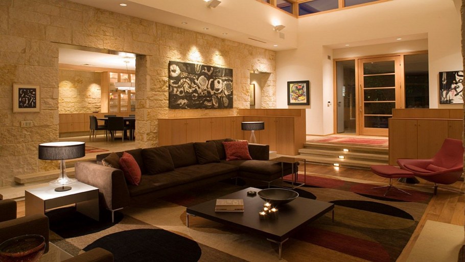 Вечернее освещение в интерьере