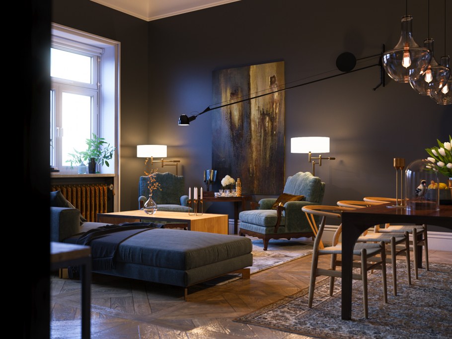 Corona 3ds Max интерьер