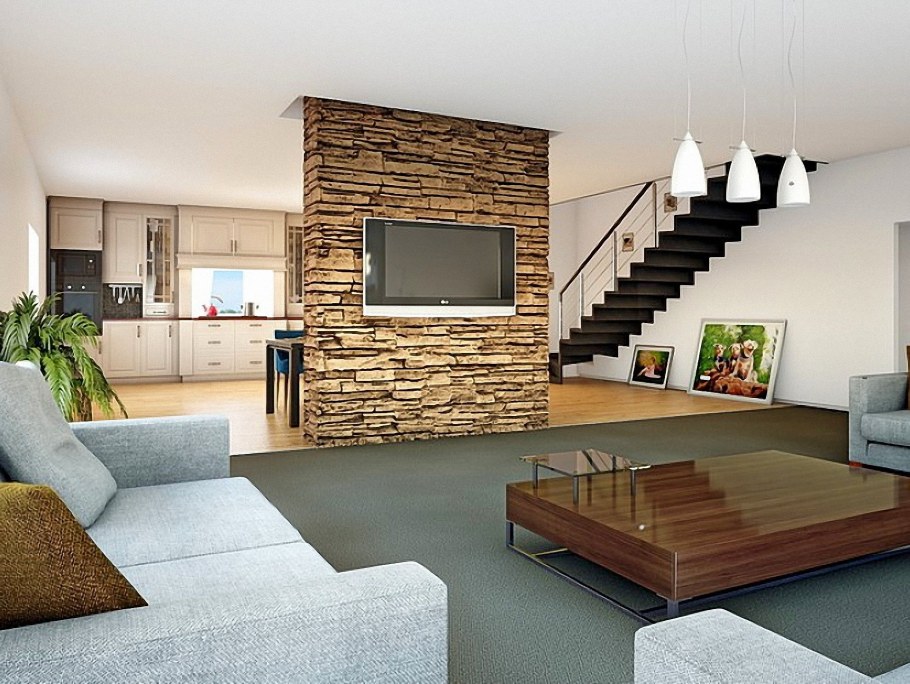 Современная отделка гостиной