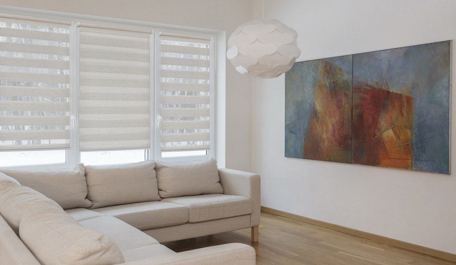 Рулонная штора "день-ночь лён" (408-gr) Delfa