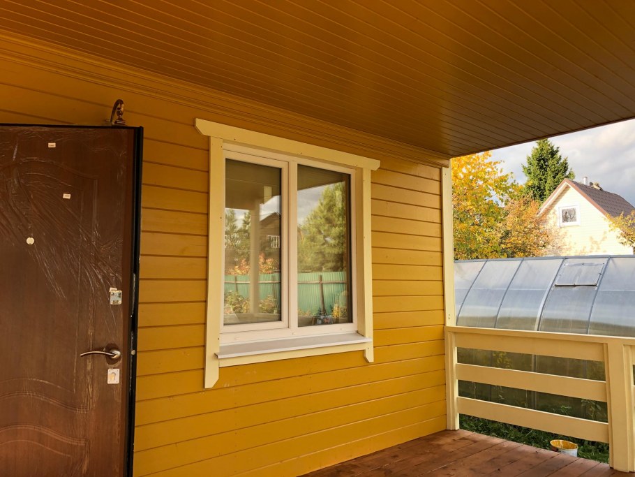 Покраска деревянного дома фото до и после