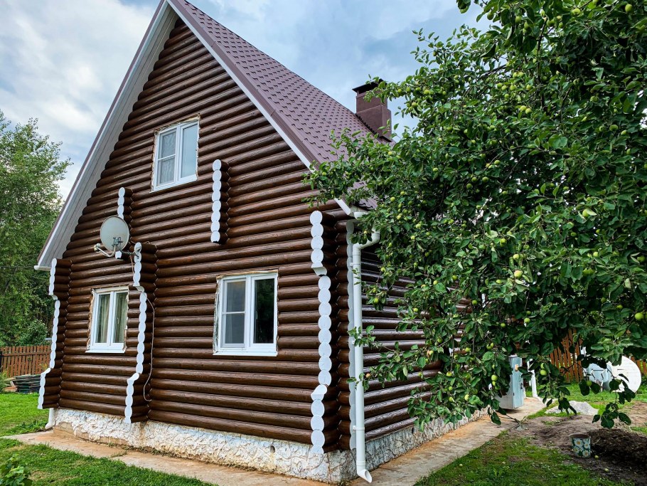 Дома из шлифованного бревна фото