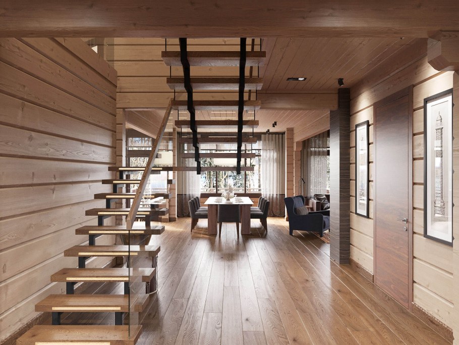 Варианты покраски деревянного дома маслом