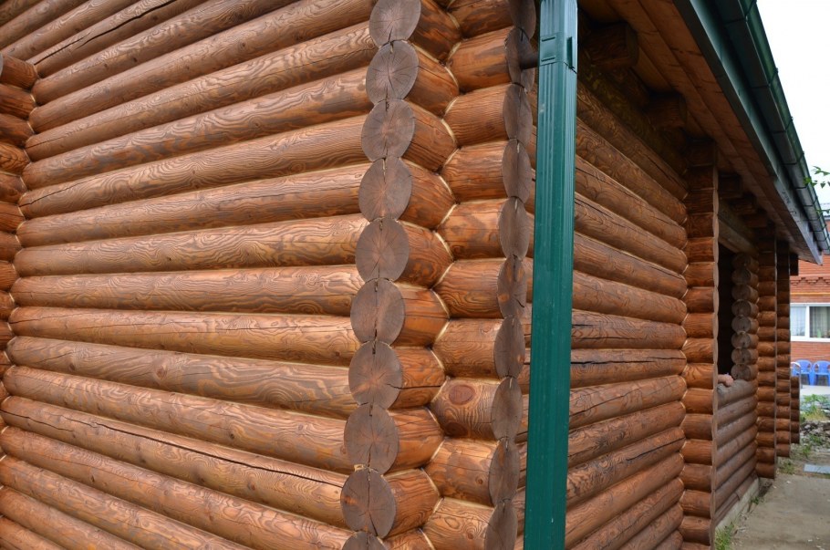 Покраска деревянного дома баннер