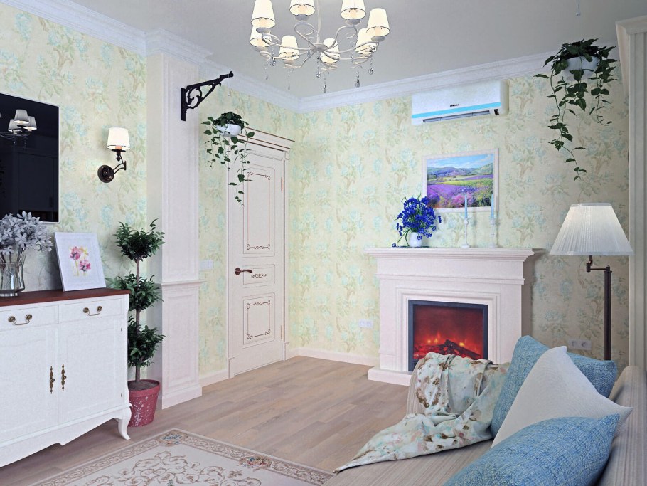 Декоративная штукатурка Прованс в интерьере