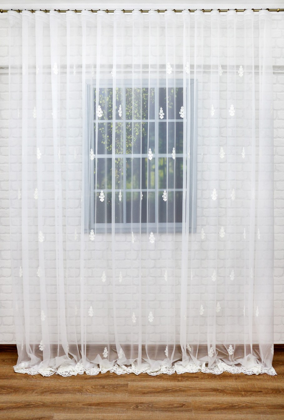 Тюль паутинка Золотая Inva