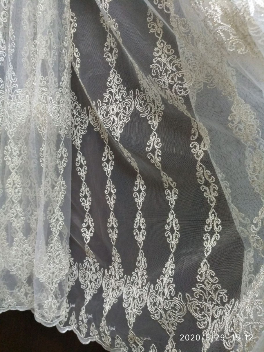 Тюль с черными полосками